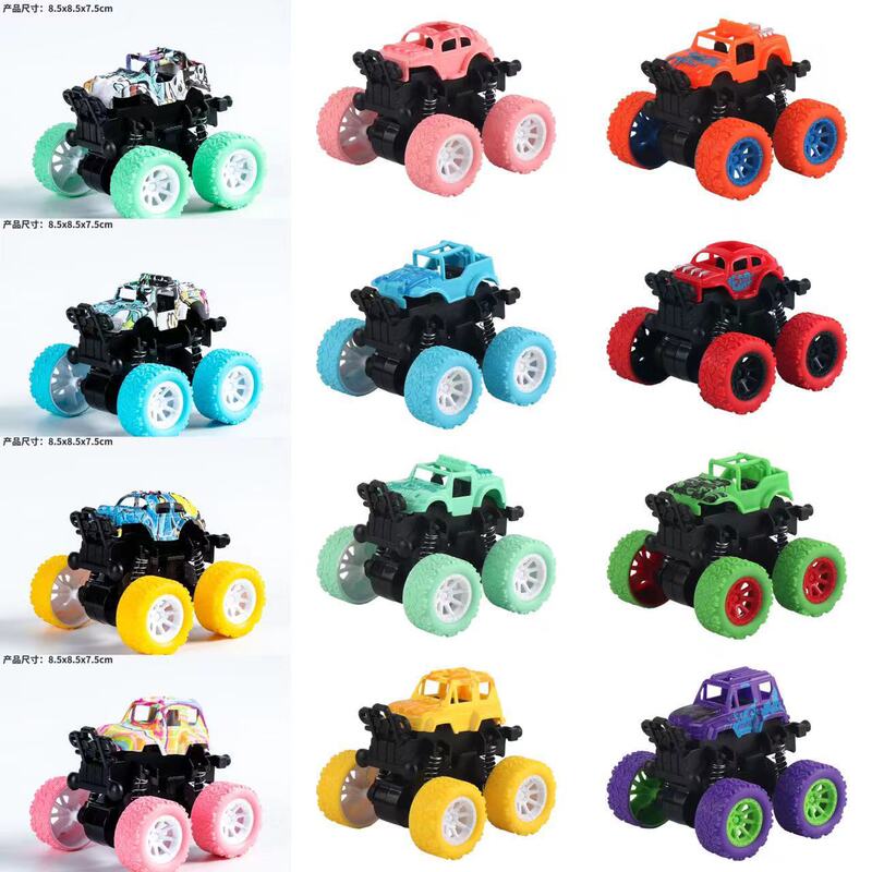 Children's Toy Pull-Back Car Inertia Four-Wheel Drive Car Inertia Pull-Back Off-Road Vehicle Stunt Inertia Car Boy Toy Car
