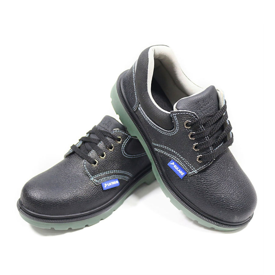 广州劳保鞋男真皮耐磨安全工地防护鞋实心工作劳保鞋防砸穿鞋批发