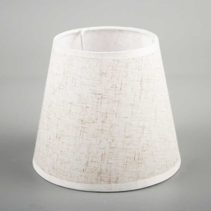 Patrón de impresión, pantalla de pegatina de Xiaoping, tela creativa simple, accesorios de lámpara redonda en forma de cono, pantalla de lámpara de mesa de habitación para el hogar