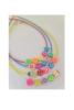 Necklace from pearl handmade, chain, woven acrylic fashionable ceramics with letters