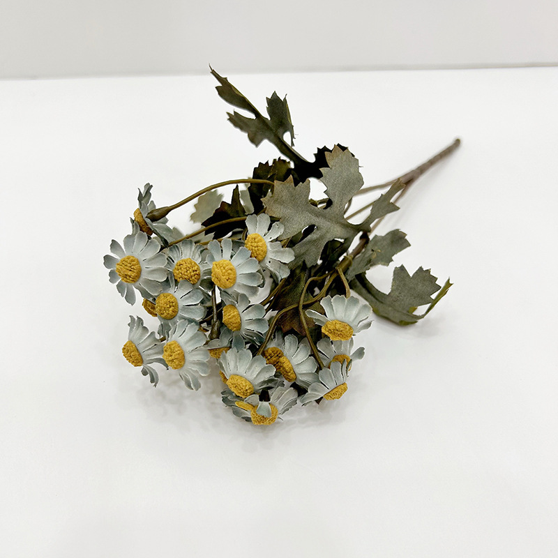 秋のデイジーシミュレーションブーケ造花シルクフラワーカモミール寝室のテーブル造花装飾装飾品造花|undefined