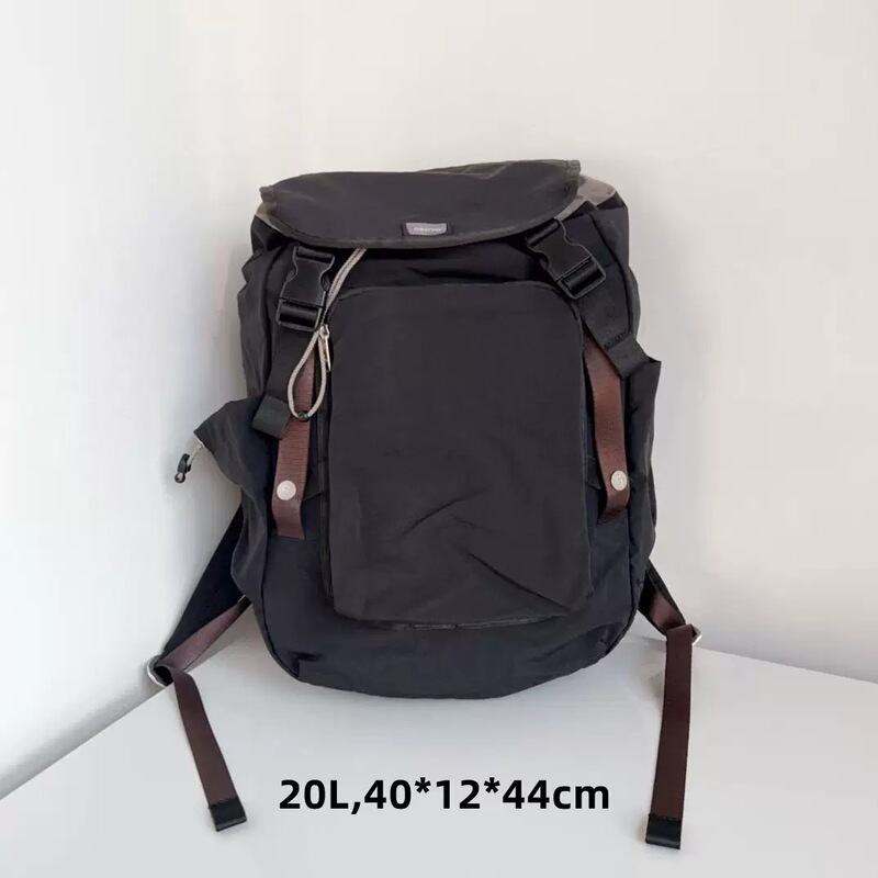 Mountaineering Outdoor Backpack with Flip Cover and Drawstring, Casual Leather Buckle Multifunctional Functional Bag, Cross-Border Dropshipping