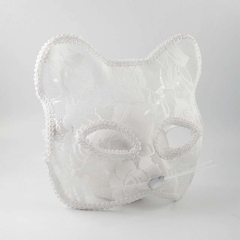 Simple Style Style Halloween Simple Style Cat PVC Plastic Lace Holiday Daily Party Mask