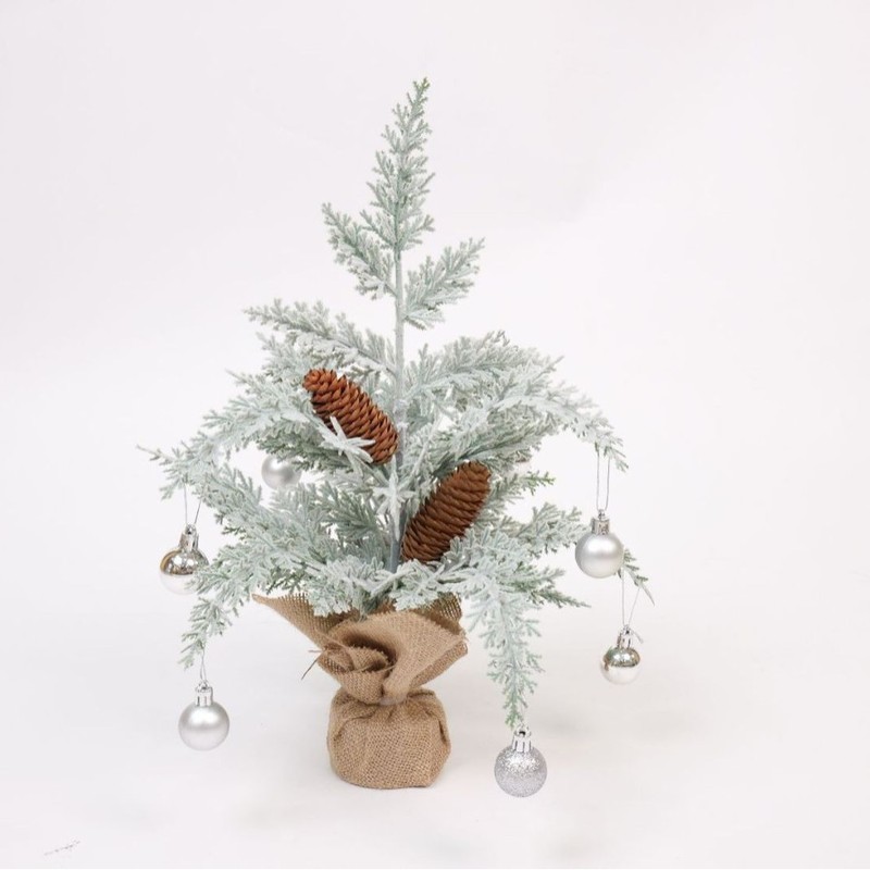 小さなクリスマスツリーホームミニデスクトップ装飾品スノーフレーク雰囲気クリスマス装飾シミュレーション小道具メーカー卸売|undefined