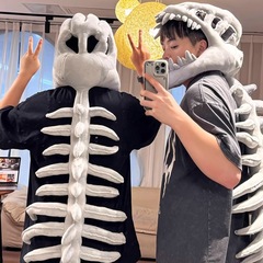 中华恐龙园骨架头套恐龙外骨骼毛绒玩具搞怪玩偶表演服鹿晗同款