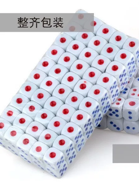 New Material Mahjong Color Dice Acrylic Points Dice Granules ktv Bar Row Dice Organic Sieve Dice Granules