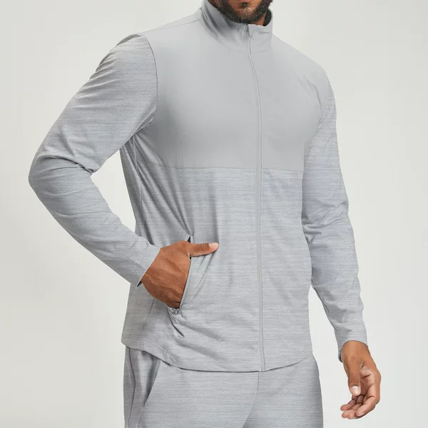 Cross-Border Men's Sports Yoga Casual Outdoor Commuting Fitness Color-Blocking Long-Sleeve Jacket 4162-1