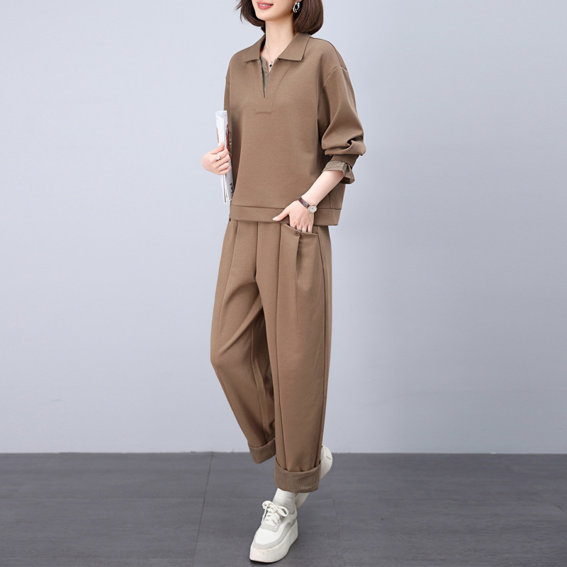 休闲运动套装女2025新款早秋穿搭一整套减龄洋气时尚卫衣两件套|undefined