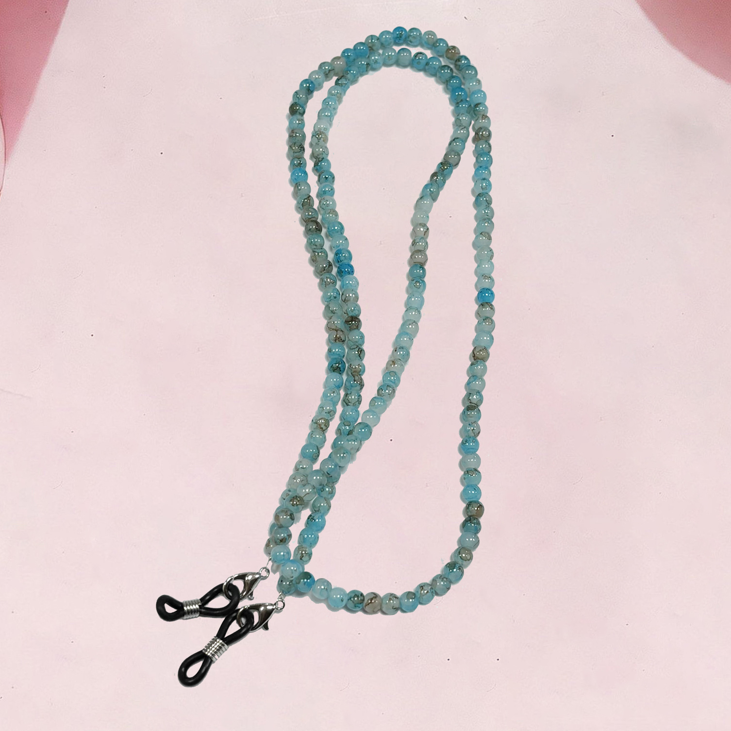 Cool Texture Glass Eyeglass Chain, Handmade Beaded Neck Strap, Non-Slip Hanging Rope, Multifunctional Hanging Chain, High-Quality Niche Product