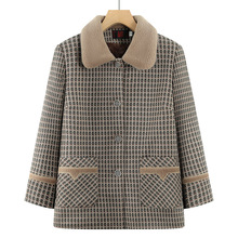 中老年妈妈加绒冬装外套仿水貂绒大衣中长款中年人加厚上衣厂家批