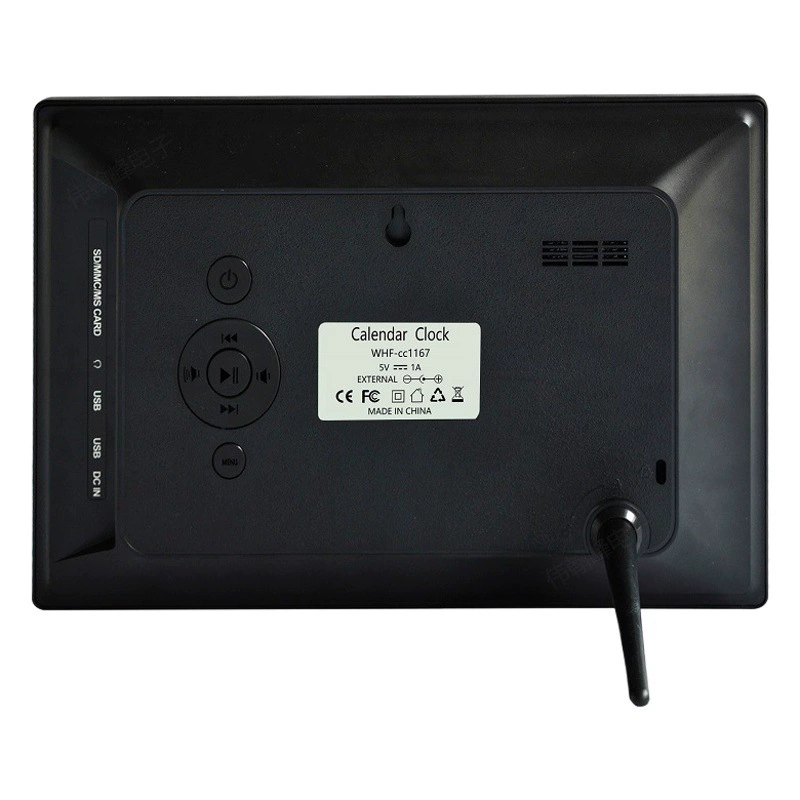 7-дюймовые цифровые часы с поддержкой SD-карты, видео может смотреть календарь, можно установить будильник, чтобы напоминать пожилым людям о необходимости принимать медицинские часы