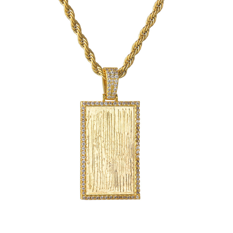 Wholesale Jewelryrectangular Brand Pendant Copper Necklace Nihaojewelry display picture 10