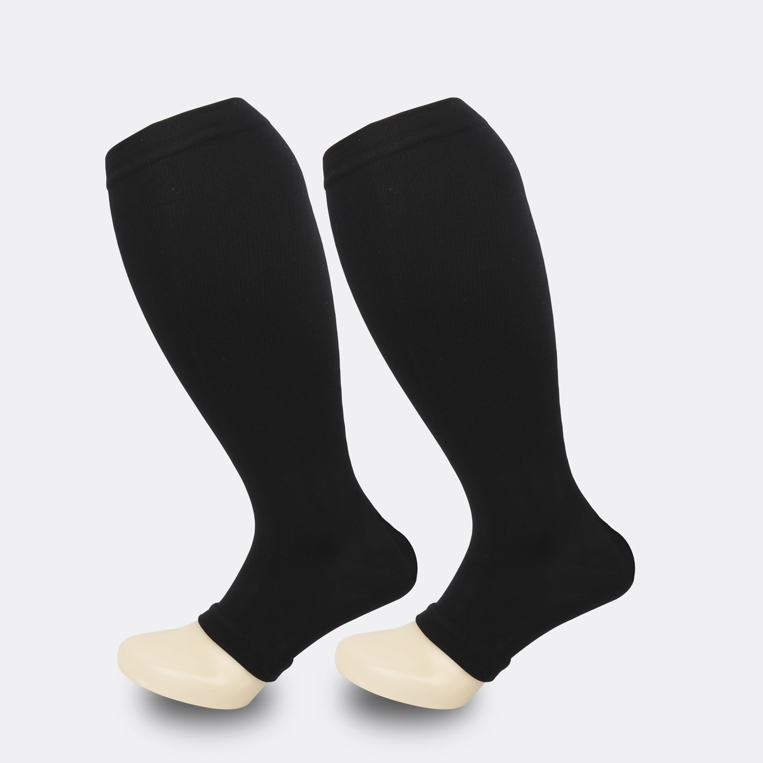 2025e Plus Size Outdoor Sports For Men And Women Running Elastic Open Toe Compression Socks_voghion.com