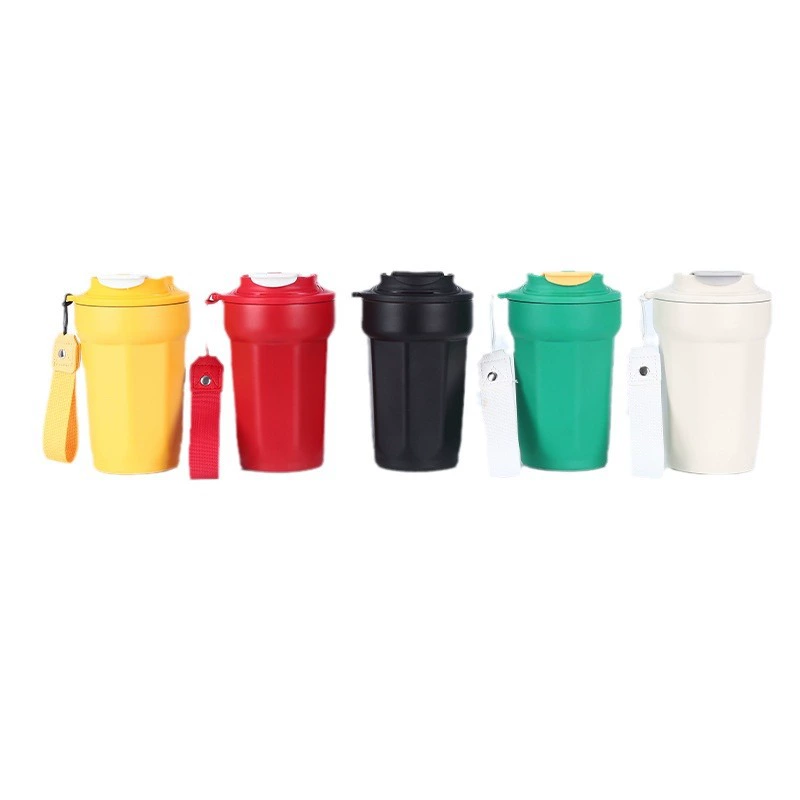 Новый кофе Cup из нержавеющей стали 316 сsolid color простой верёвочный изоляционный Cup Flip Cover Direct Drink Gift Cup Wholesale