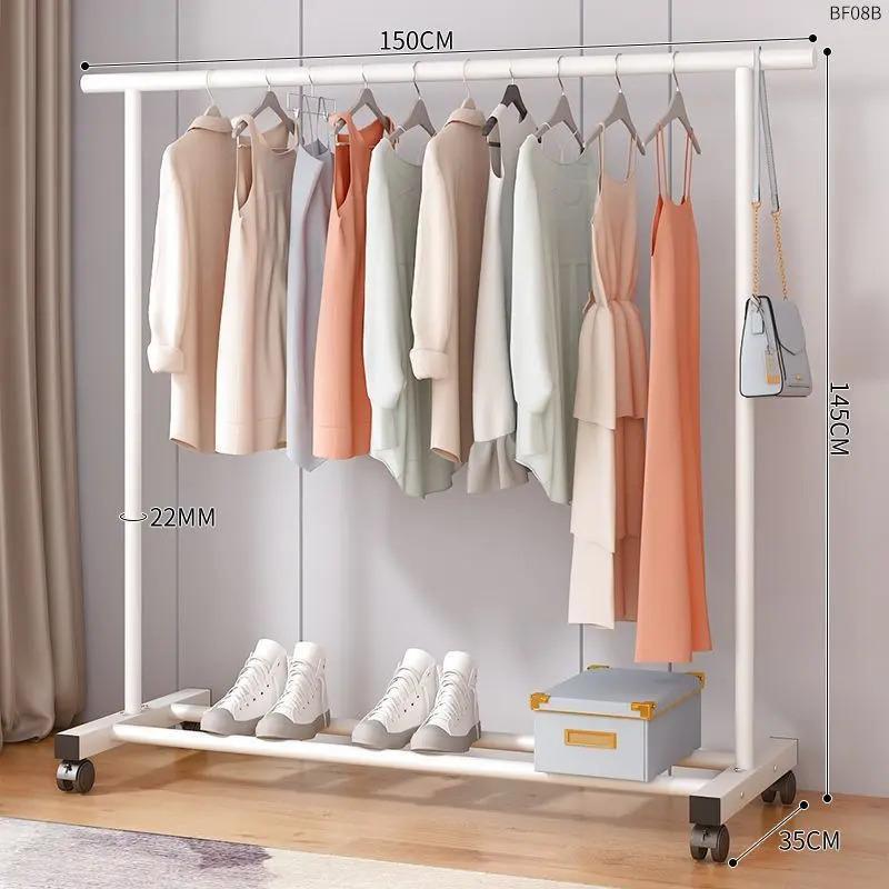percha de ropa tipo piso para uso doméstico de alto grado colgar prendas de ropa rack varilla telescópica especial para balcón edredón