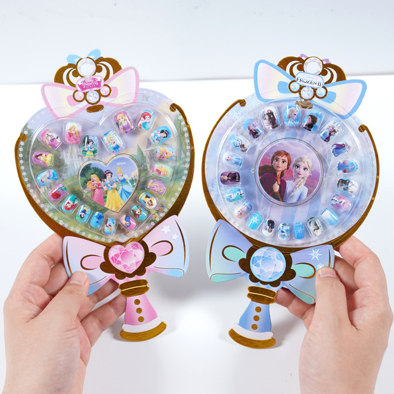 Authentic Princess Kidsren's Cartoon Nail Stickers Magic Wand Shape Girl Nail Art Patch Waterproof Fake Nail Stickers Authentic Princess Kidsren's Cartoon Nail Stickers Magic Wand Shape Girl Nail Art Patch Waterproof Fake Nail Stickers