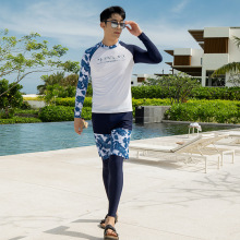 新款男士泳衣套装2025年新款长裤防尴尬大码宽松泳裤沙滩度假泳装