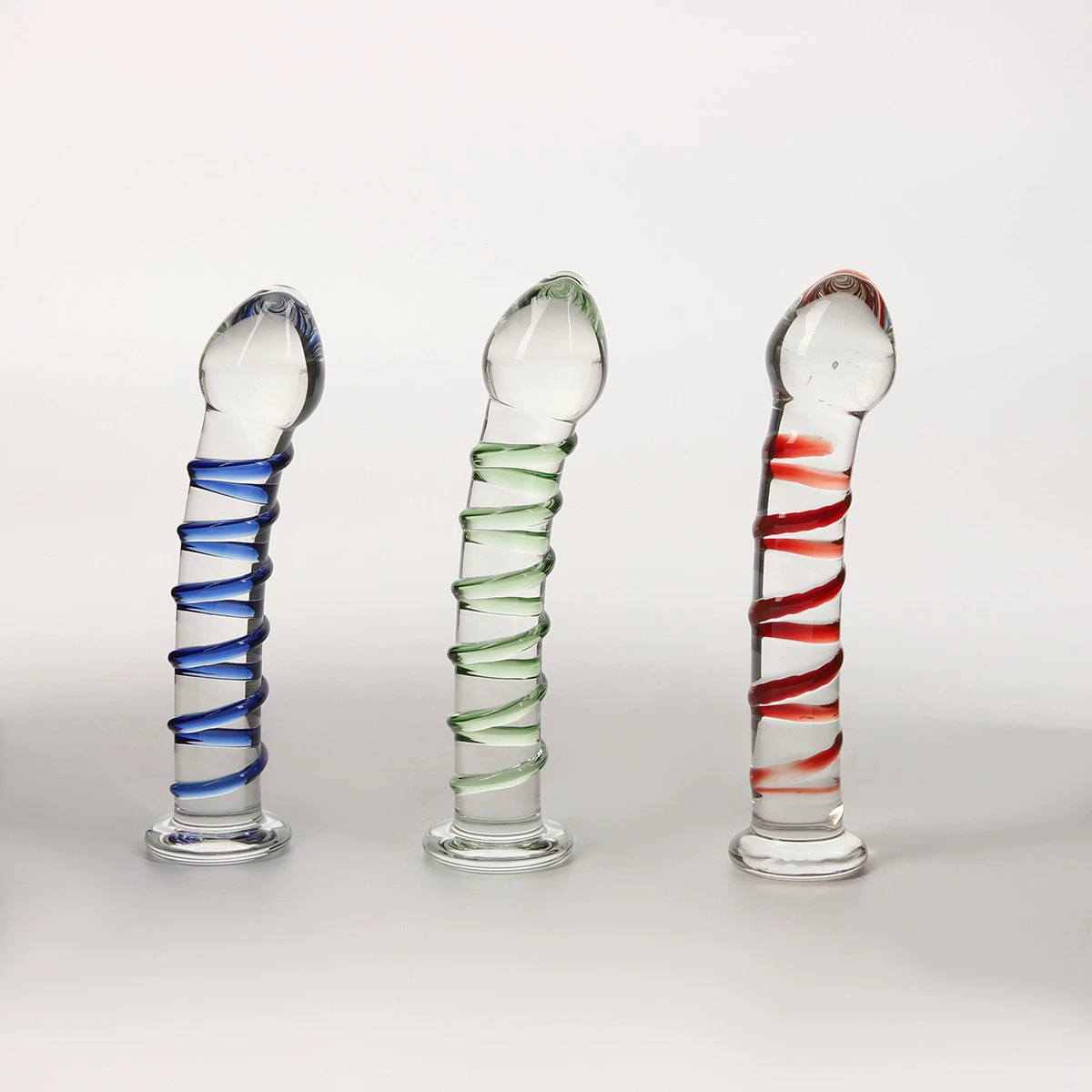 Резьбовая цветная мастурбация мастурбация палка имитация стеклянный пенис игрушка для взрослых G-точка оргазм секс-игрушки