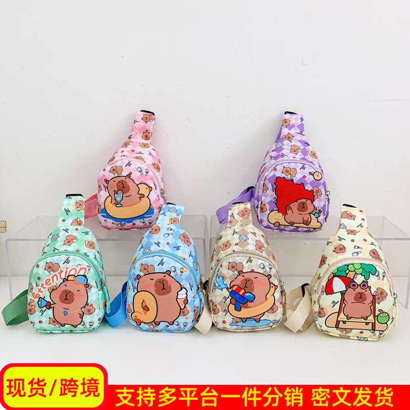 Carpibala bolso de pecho para niños 2025 nuevo caricatura lindas niñas mochila bolso de bebé de estilo extranjero niño mochila