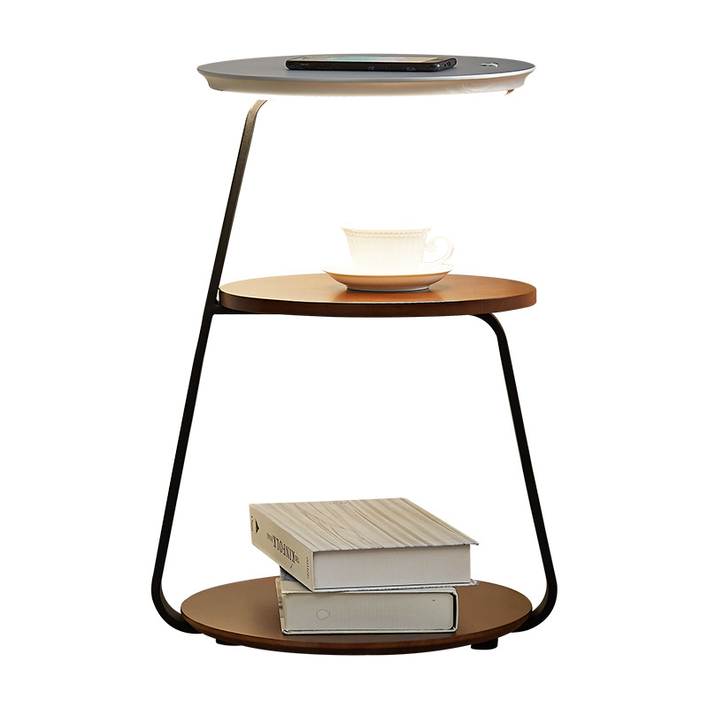 Lámpara de pie, sofá de sala de estar, dormitorio, carga inalámbrica, estante creativo, diseño, mesita de noche, lámpara de mesa de centro integrada