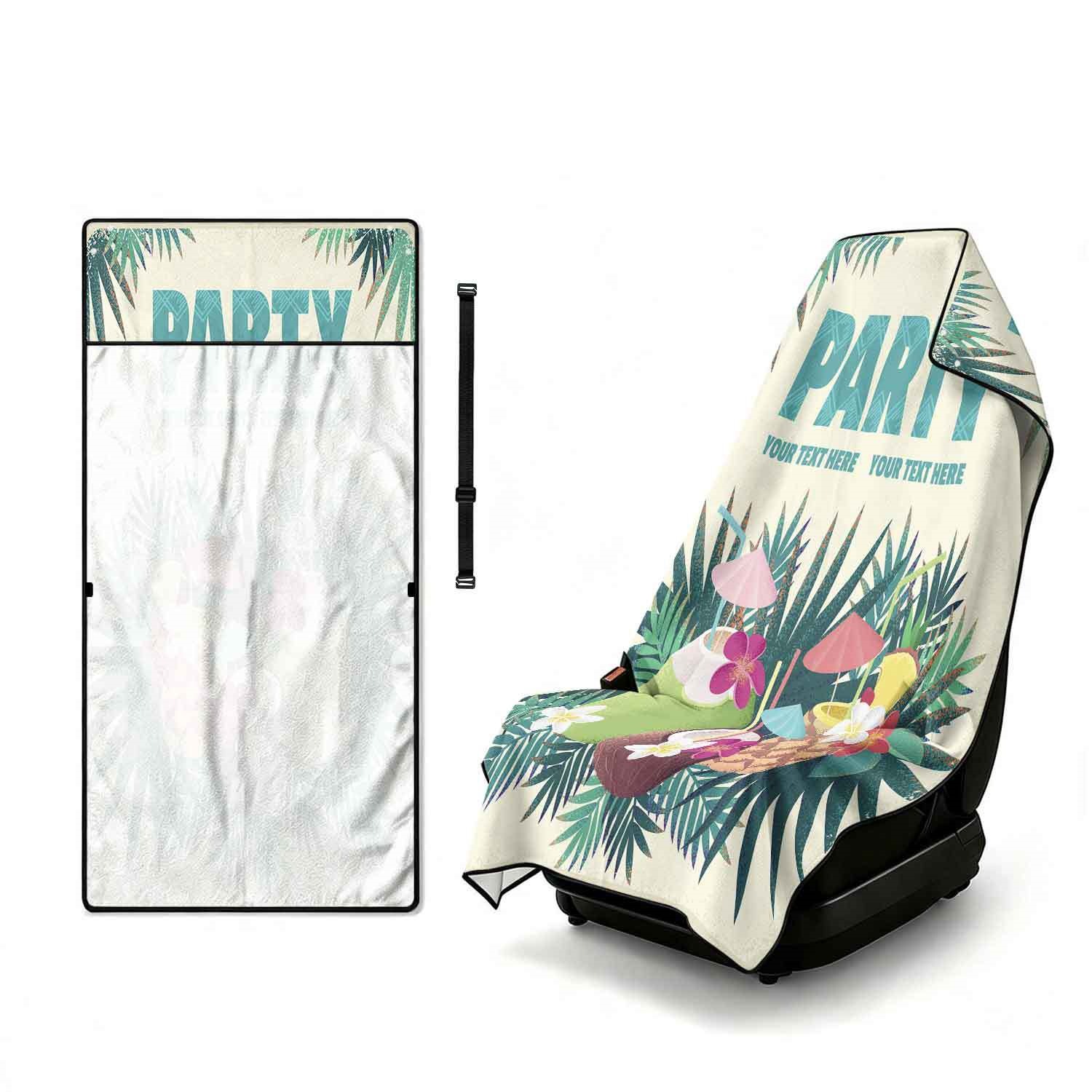 Summer bath towel and car seat cover 2-in-1, ultra-fine fiber outdoor beach and car dual-use universal seat cushion