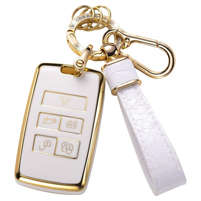 Gold Edge Key Cover Pendant – Car key bag - bagged-land-rover-b