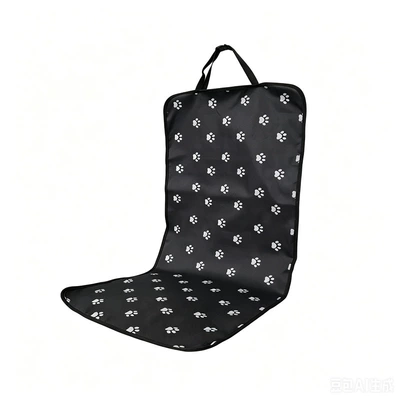 Cross-Border Car Pet Mat, Dog Multi-function pad - black-foot-print-car-mat