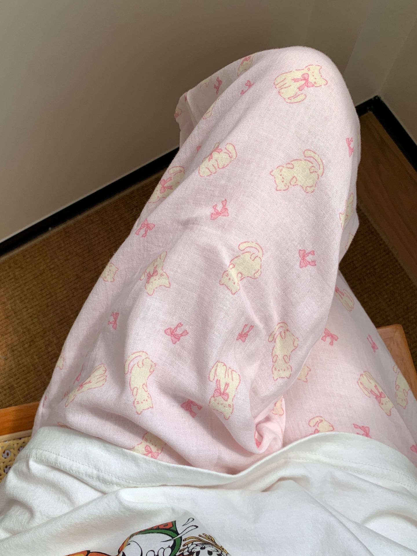 Pijamas sueltos de cereza de manzana de algodón cepillado, pantalones lindos para el hogar