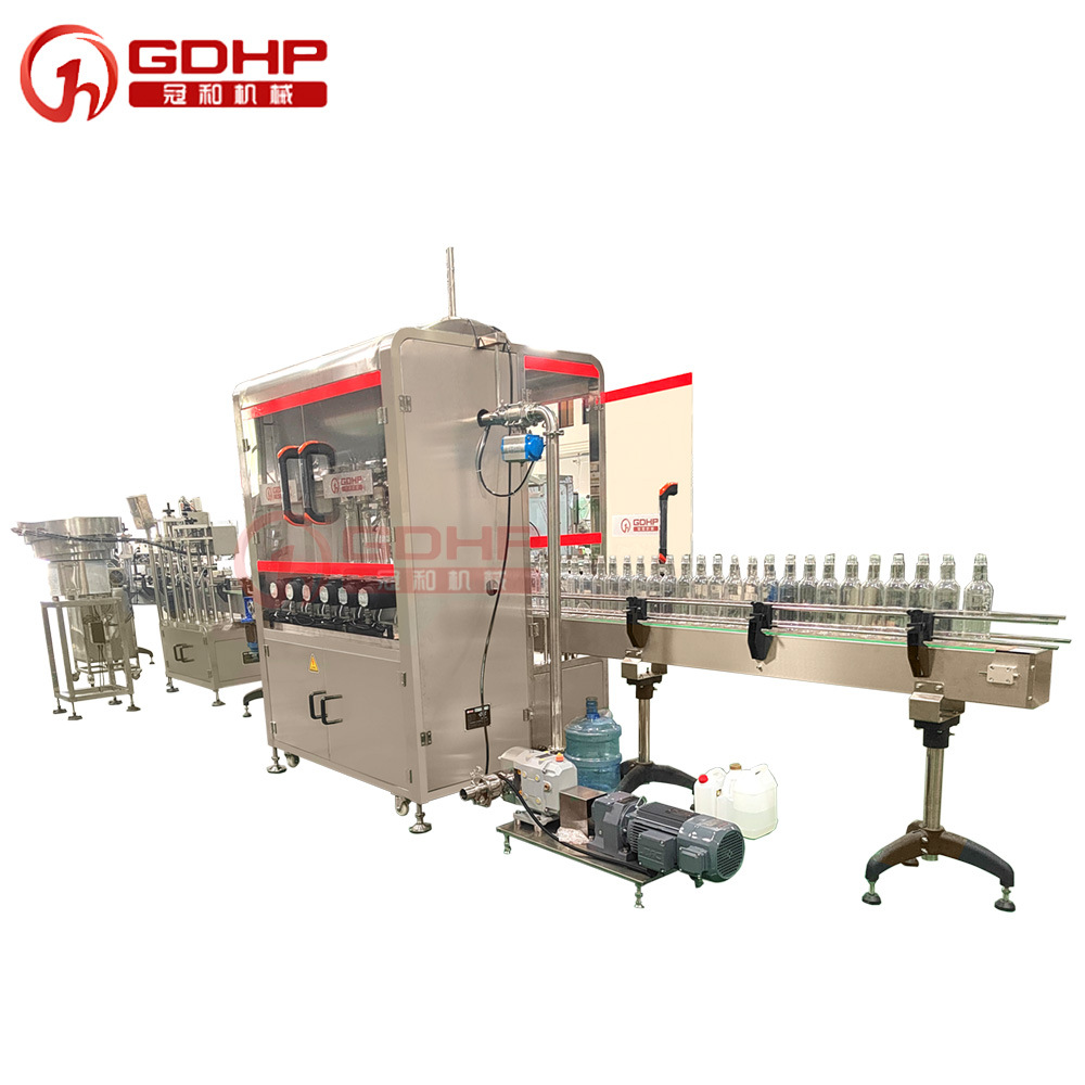 230612单奶茶糖浆转子泵灌装旋盖铝箔封口生产线-3