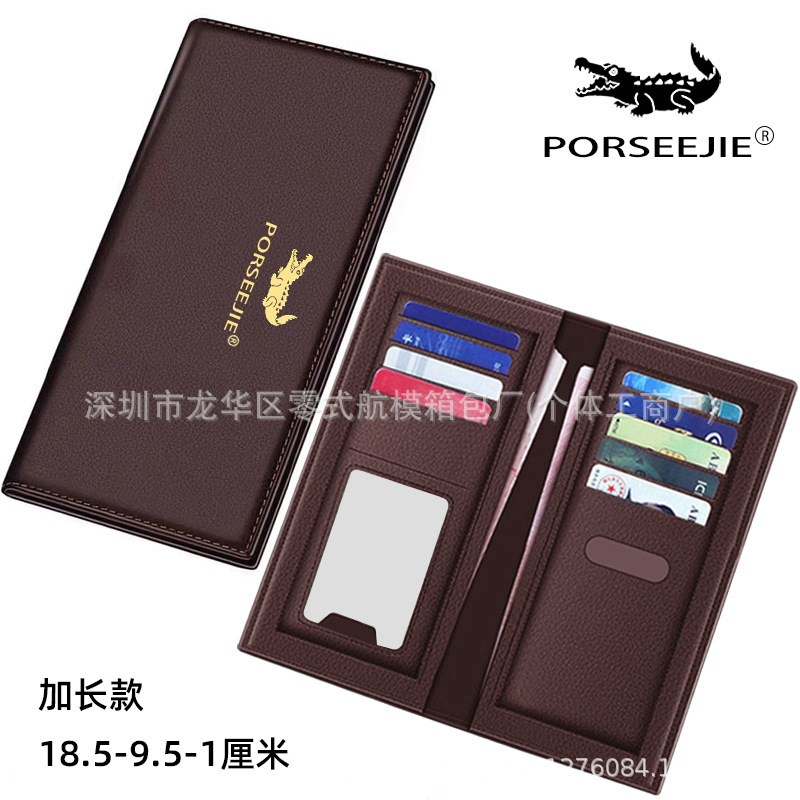 Cartera con estampado de cocodrilo Cartera para hombre Nuevo clip de dinero duradero Estilo corto Moda negocios Cartera de múltiples tarjetas Clásico