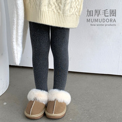 Winter children's leggings thickened terry girls' pantyhose baby socks warm leggings baby stockings