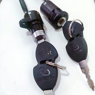 電動車三線電源鎖 電動自行車3線鎖中頭小頭鎖電瓶車電門鎖鑰匙