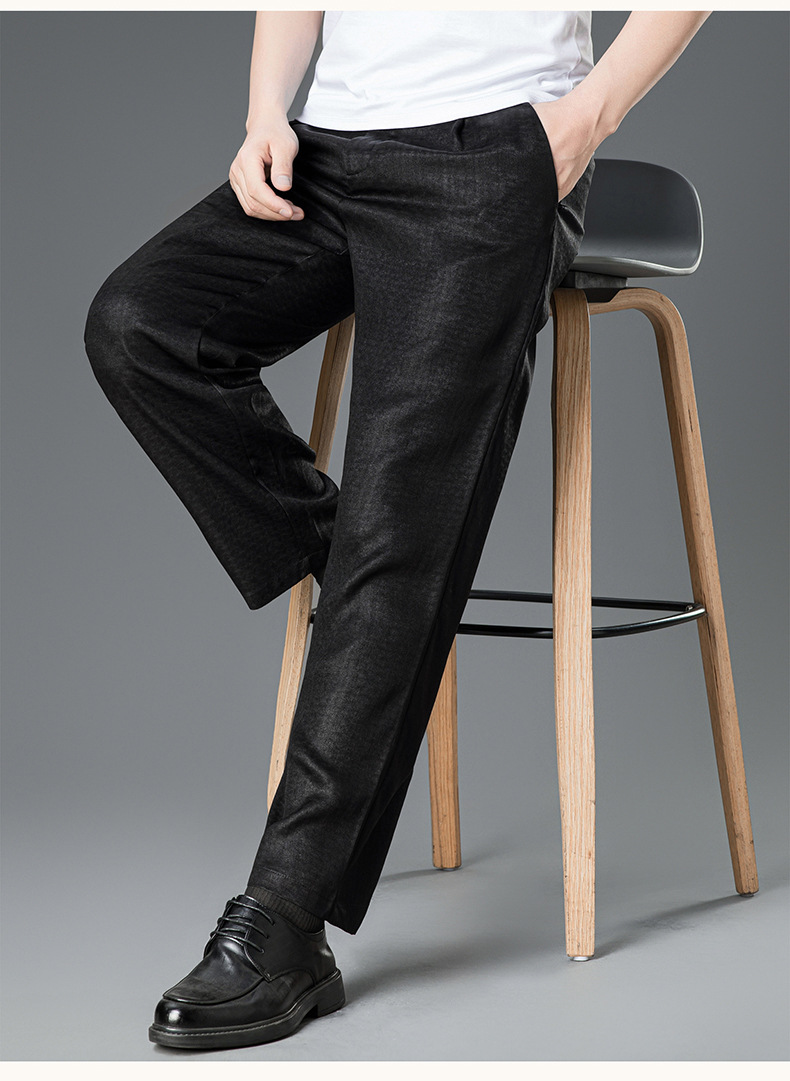Quần culottes nữ ống rộng lụa tơ tằm cao cấp họa tiết vân rùa — Da đen 246009 chi tiết 10