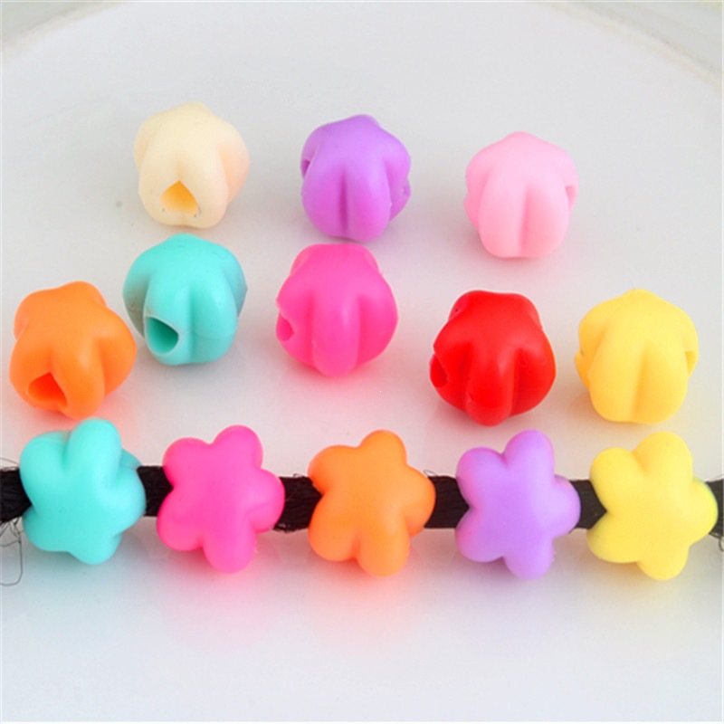 Dreadlock Accessories Hair Ornaments for Girls, Braided Hair Beads, Soft Silicone Colorful Five-Pointed Star Large Hole Beads, DIY Jewelry Beads