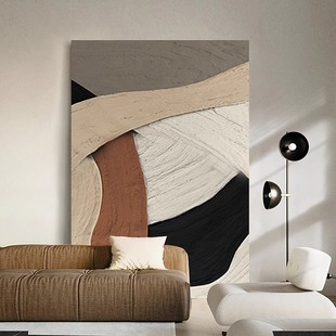 Hand-painted oil painting Three-dimensional abstract decorative painting simple living room sofa background wall decorative painting entrance hanging painting
