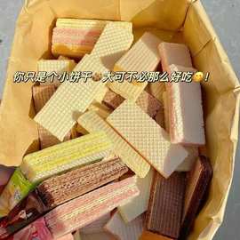 威化饼干多口味混合水果奶油味威化饼营养早餐零食休闲食品小吃