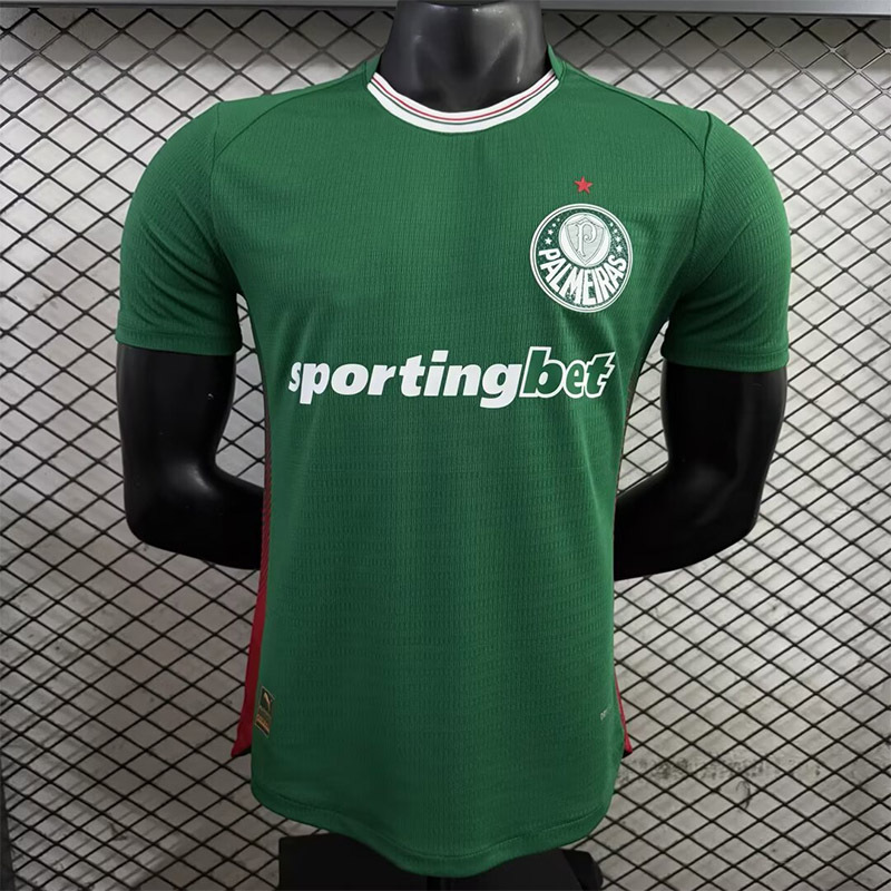 Camiseta de Fútbol del Palmeiras de Poliéster Personalizable y Manga Corta para Deportes