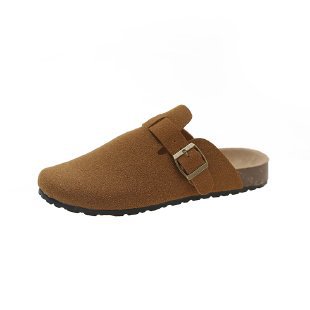 Chao Bunan zapatos de cuero Bocken zapatillas de suela gruesa para mujeres 2025 primavera y otoño nuevo estilo de pesca Bocken medio arrastrador Lincoln