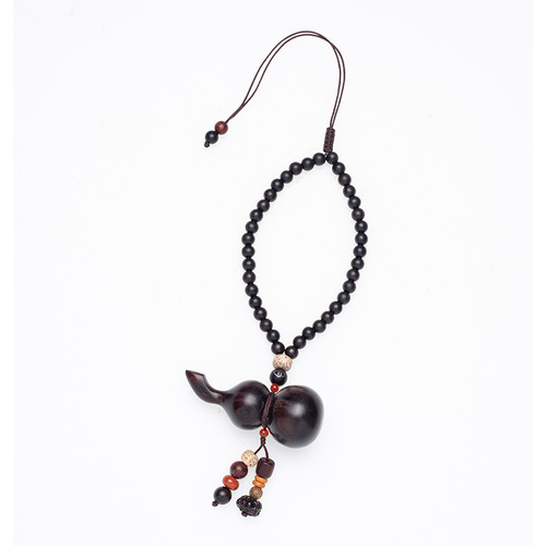 Ebony gourd car rearview mirror pendant road protection Fulu short car interior decoration ebony pendant pendant gift