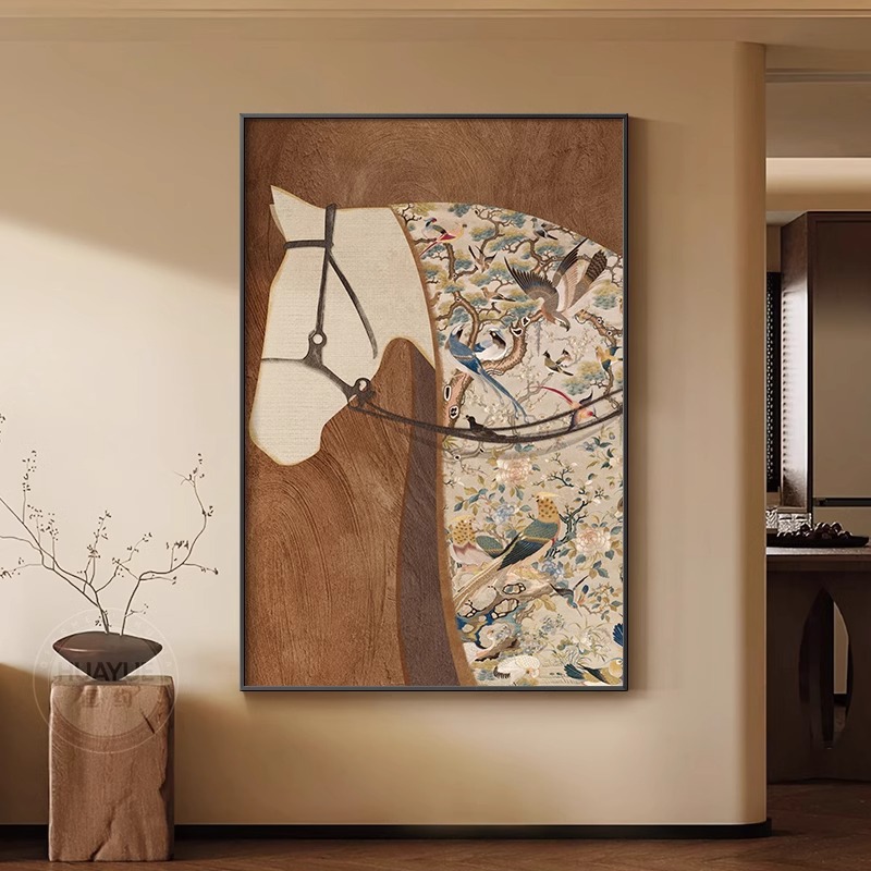 Medieval Style Modern Success Light Luxury High-End Living Room Aisle Decorative Painting Mural Corridor Entrance Entrance