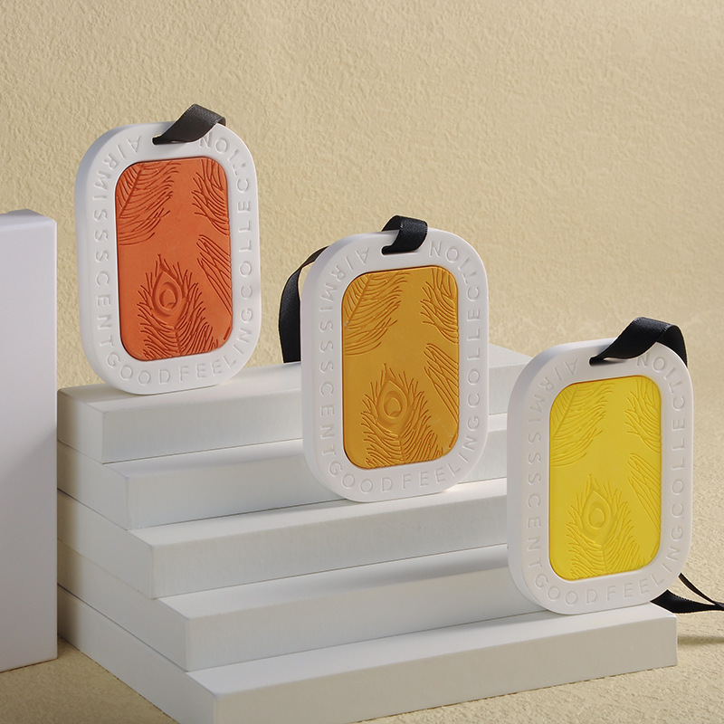 Airmiss Peacock Feather Fragrance Plaster Colorful Inlaid Ins Korean Version Diffuser Stone Fragrance Tablets Car Wardrobe Aromatherapy