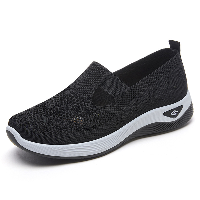 Zapatos de primavera para mujer, zapatos casuales de talla grande, zapatos de una sola pieza para envío directo, zapatos ligeros de suela blanda para mamá, zapatos transpirables y cómodos