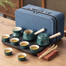 日式便携式旅行茶具小套装户外陶瓷茶杯家用简约泡茶壶伴手礼LOGO