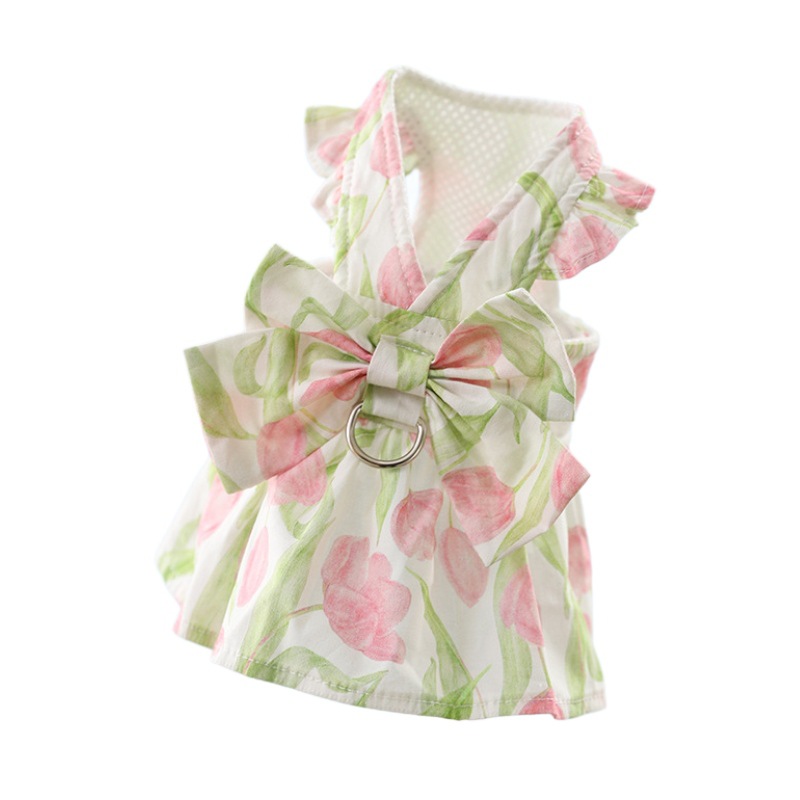 Ropa de gato, cuerda de tracción, falda de gato alemana, mascota, gatito, títere, vestido de princesa, perro, estilo fino anti-caída de pelo de verano