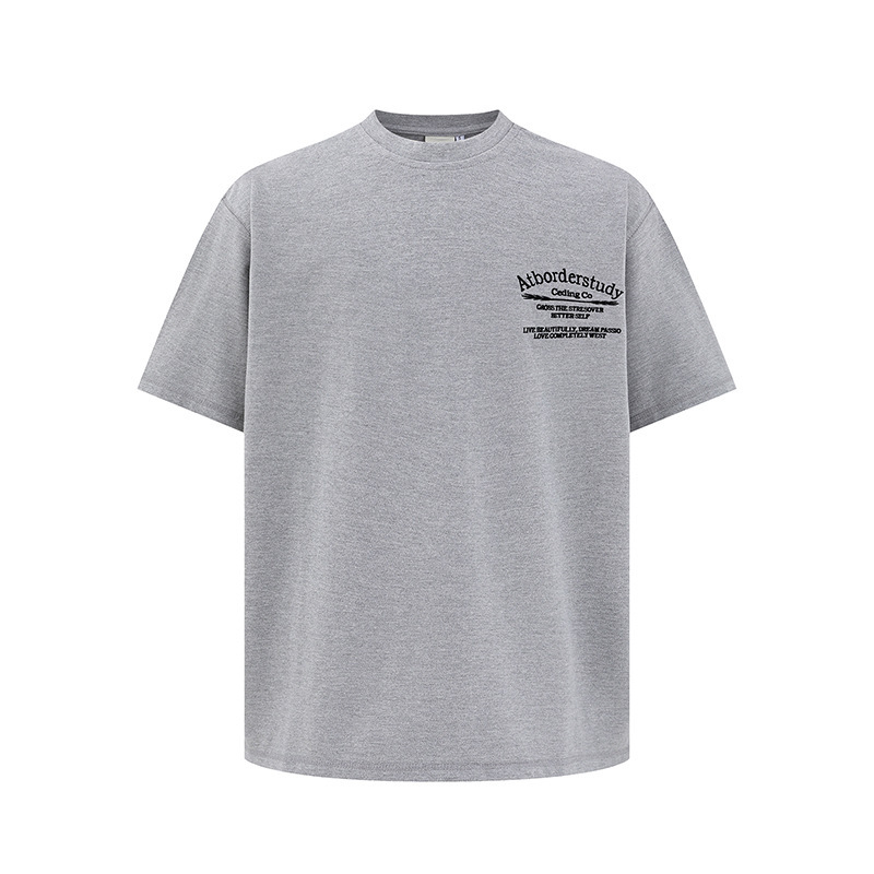 Summer Japanese trend retro T-shirt with a round collar