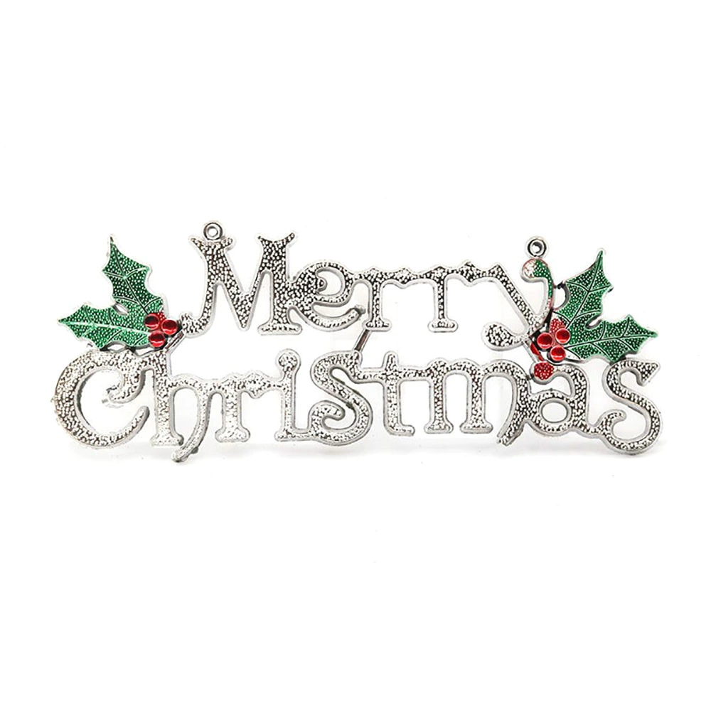 Елочная подвеска 'Merry Christmas', пластиковая надпись, золото или серебро, несколько размеров