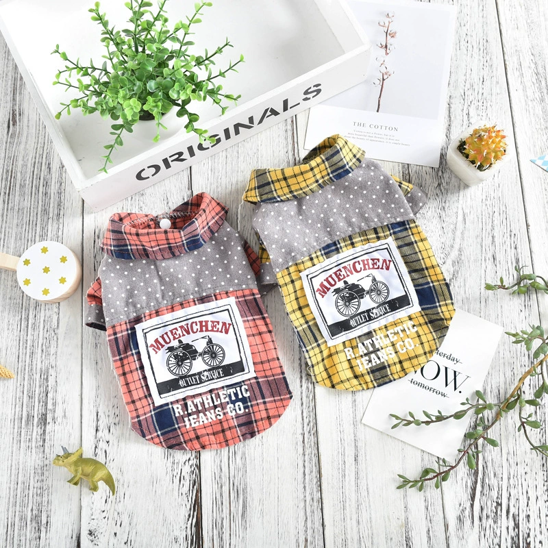 Одежда для домашних собак Весенне-летняя рубашка Одежда с принтом для маленьких собак Двуногая одежда Amazon Трансграничные товары для домашних животных