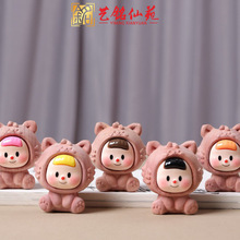 艺铭仙苑血柏木雕刻趣多妹创意工艺品家居客厅桌面工艺品摆件