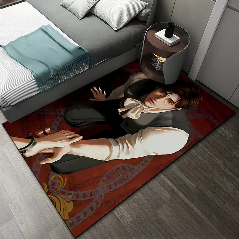 Internet celebrity same model Lu Shen carpet light and night love surrounding carpet living room dormitory full spread water-absorbent bedroom bed edge blanket 