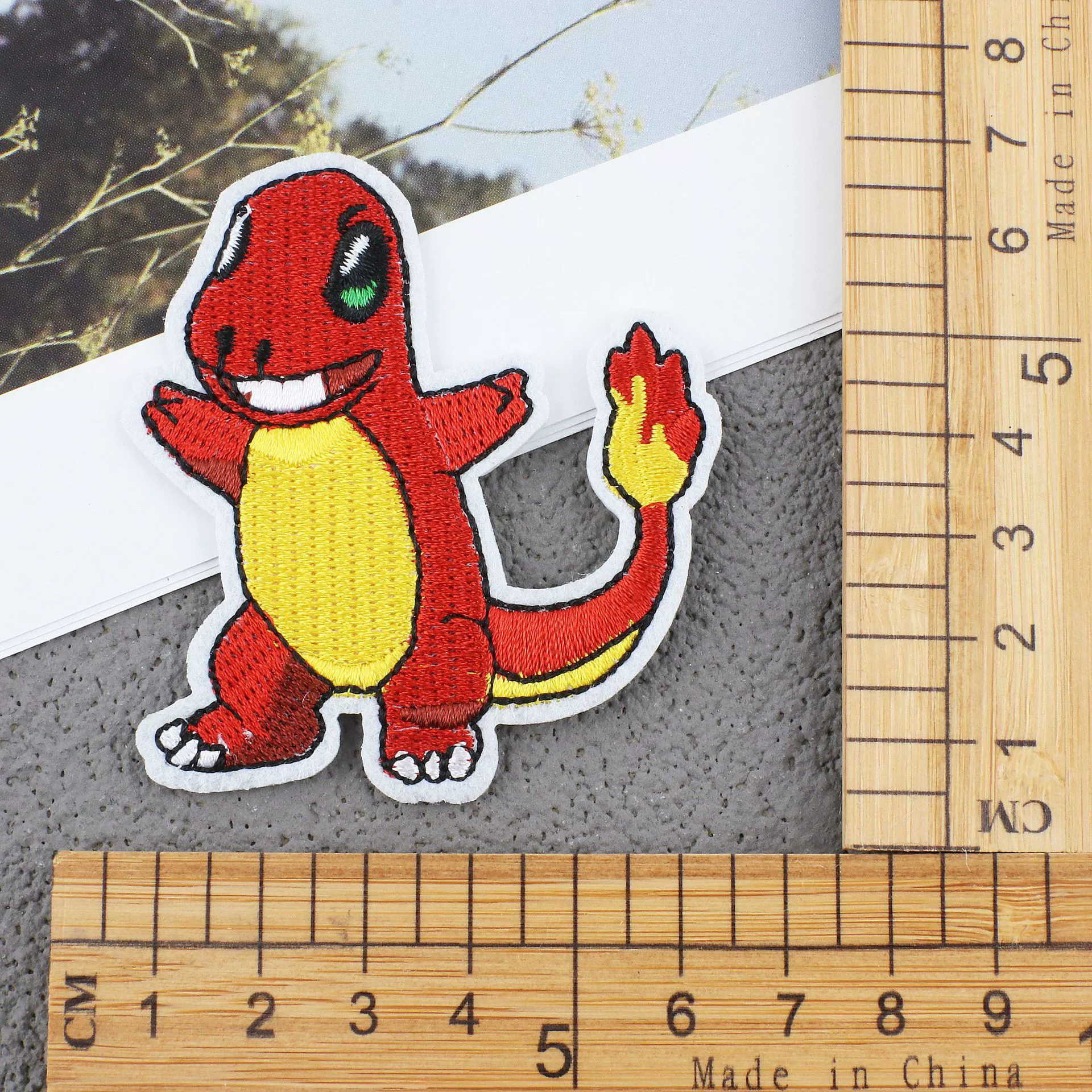  embroidery sticker label for Spider-Man on cloth, Amazon-inspired fusing anime Zhangzi Pikachu Super Mary embroidery label